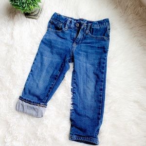 GAP TODDLER JERSEY LINED JEANS SZ 2yrs